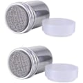 Miniatyrbillede 1 af 4: 2-pak Melis Sukker Salt Shakers, 200 ml Rustfrit Stål Chokolade Shakers Flormelis Sukker Salt Kakao Pulver Kaffe Shaker Sigter til Køkken Håndværk