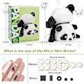 Miniatyrbillede 2 af 5: Mini Byggeklodser Dyr Sæt, 1325 Stk Mikro Mini Panda Byggelegetøj Klodser