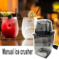 Miniatyrbilde 5 av 5: Isbittknusere Manuell Rotasjons Isbittknusere Cocktailer Slushmaskin Isbiter Knust Smoothies Isbittknusere Maskin Hjem 1.2L Is Grinder, grå Grey