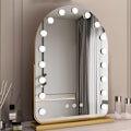 Miniatyrbillede 1 af 5: LED Makeup Spejl til Skrivebord Soveværelse Toiletbord Touch Kontrol 360° Roterende Makeup Spejl