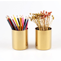 Miniatyrbillede 3 af 4: Guld Farvet Penneholder i Rustfrit Stål til Hjemmekontoret, Multifunktionel Penneholder, Mini Dekorativ Vase Green