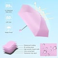 Pikkukuva 4 / 5: Mini-sateenvarjo kapselikotelolla, taskuvarjo, 6-ripainen kevyt ja kompakti taittuva sateenvarjo tuulenpitävä sade- ja aurinkovarjo.pink pink