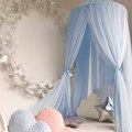 Miniatyrbilde 3 av 4: Myggnett Telt Seng Baldakin Myggnett Seng Tekstiler med Rund Blonde Baby Gutter Jenter Leke Hus