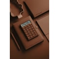 Miniatyrbillede 5 af 6: Beige lomme- og bordregner med lys LCD-skærm og dobbelt strømforsyning, bærbar bordmodel Brown