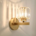 Miniatyrbillede 1 af 4: Krystal væglamper Sconce dekorativ vægbelysning Sengelampe Væglampe Hjembelysning Glaslampeskærm Lampe E27 Vægbelysningsarmaturer (Gylden)