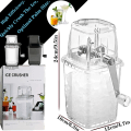Miniatyrbilde 2 av 5: Isbittknusere Manuell Rotasjons Isbittknusere Cocktails Slush Maskin Isbiter Knust Smoothies Maskin Hjem 1.25L Krombelagt Is Grinder Kutter Rører