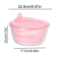 Miniatyrbilde 2 av 5: Salatspinner, Salat Tørker, Bærbar Salat Tørker, Salat Heerb Spinner med Langvarig Ytelse, Rosa