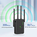 Miniatyrbillede 3 af 5: WiFi Repeater 1200 Mbps, WiFi Signalforstærker Dual Band 2,4 GHz og 5 GHz WiFi Netværksforlænger