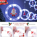 Miniatyrbillede 3 af 5: Julelys til vinduer 3m x 0,65m LED-lyskæde gardinlys med 8 tilstande juledekoration til indendørs fest bryllup soveværelse (koldt hvidt) Cool White