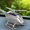Miniatyrbillede 3 af 5: 1 stk. Helikopter Bil Aroma Ornament Dekorativ Solenergi Roterende Helikopter Legering Luftfrisker Aroma Pynt til Bil Køretøj Instrumentbræt