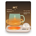 Miniatyrbillede 3 af 5: Smart Kaffekopvarmer, Katte-Kaffekopvarmer med Natlys, Automatisk Afbrydelse, 3 Temperaturindstillinger LED-Display til Kaffe Te Mælk Kakao, Grøn