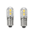 Miniatyrbillede 1 af 5: 2 stk. E10 6V LED-pære med 2835 skruebase 4 SMD-chips gul opgradering til forlygter lommelygte