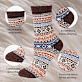 Miniatyrbild 2 av 4: 5 Par Damsockor i Ull, Dam Vinter Varma Stickade Sockor Tjocka Sockor, Julklappar till Kvinnor
