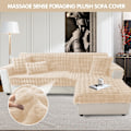 Miniatyrbild 5 av 6: Tjocka Kaninplysch Soffaöverdrag 1 2 3-sits, Halksäkra Soffaöverdrag, Roliga Luddiga Soffaöverdrag, Varma Sammetssoffa Kuddfodral (70x150cm) White 70*150cm