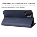 Miniatyrbillede 4 af 5: iPhone 11 Etui Premium PU Læder Wallet Etui med Kortholder Støttefod Indbygget Magnetisk Lukning Flip Folio Telefon Cover til iPhone 11 - Blå