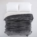 Miniatyrbilde 6 av 6: Sengeteppe, Sofatepper, Mykt, fluffy tykt teppe, Vendbart mikrofiberteppe Dark gray