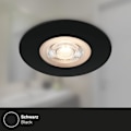 Pikkukuva 5 / 5: 3 LED-upotetun kattovalaisimen sarja, erittäin litteät upotetut valaisimet, IP65 kylpyhuoneen upotetut kohdevalot, mattamusta, 90x25 mm (SxK)