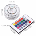 Miniatyrbillede 3 af 5: Undervands 10 LED Lys, RGB Multicolor Vandtætte Batteridrevne Lys med IR Fjernbetjening