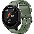 Miniatyrbillede 2 af 4: Army Grøn Rem til Garmin Approach S20/S5/S6, Blød Silikonerem, Kompatibel med Garmin Forerunner 220/230/235/620/630/735XT/235lite
