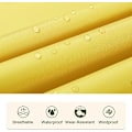 Miniatyrbillede 5 af 5: Regnponcho til voksne, vandtæt udendørs hætte, poncho vandtæt til kvinder med lynlås, festivalponchoer vandtæt lang, vandtætte kapper plusstørrelse Yellow