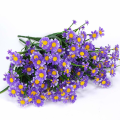 Miniatyrbillede 2 af 3: 4 stk. Kunstige Margueritblomster Udendørs Falske Blomster Dekoration kunstige planter udendørs Grønne Buske Blomst, Lilla Purple