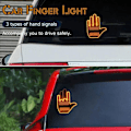 Miniatyrbillede 2 af 5: Finger Gesture Lys, Med Fjernbetjening Finger Lys, Led Bil Bagrude Skilt Håndsignal