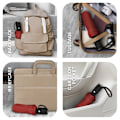 Miniatyrbillede 3 af 3: Rejse Paraply - Nem Automatisk Åbn og Luk, Holdbar Kompakt Paraply, Robust Fiberglass Stel, Vandtæt Kaleche - Bærbar Rejse Paraply
