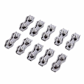 Miniatyrbillede 4 af 5: 10 stk. M3 Duplex Clips Wire Rope Clips Rustfrit Stål Duplex Klemme 2-Post Wire Rope Clip Kabelklemme Sejlklemme