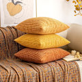 Miniatyrbillede 6 af 6: Corduroy Granule Pudebetræk Dekorative Pudebetræk Aflange Bløde Pellets Solid Pudebetræk til Sofa Soveværelse 12x20 Tommer 6#Orange