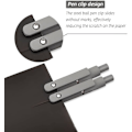 Miniatyrbillede 3 af 5: 5 stk. 0,5 mm japansk sort blækpen med fin spids, glatte skrivepenne med silikonegreb, high-end serie metalclips, indtrækkelige penne (5 stk. Morandi-farve)