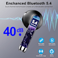 Miniatyrbilde 2 av 7: Trådløse hodetelefoner, Bluetooth 5.4 hodetelefoner trådløse med 4 ENC mikrofoner, Bluetooth øretelefoner i øret, IP7 vanntett LED-display