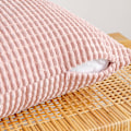 Miniatyrbillede 2 af 5: Corduroy Granule Pudebetræk Dekorative Pudebetræk Aflange Bløde Pellets Solid Pudebetræk til Sofa Soveværelse 12x20 Tommer 2#Pink