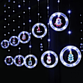 Miniatyrbilde 2 av 5: Julevindulys 3m x 0,65m LED-lyskjede Gardinlys med 8 moduser Juledekorasjon for innendørsfest Bryllup Soverom (Kald hvit) Cool White