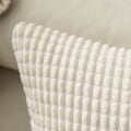 Miniatyrbillede 2 af 6: Corduroy Granule Pudebetræk Dekorative Pudebetræk Aflange Bløde Pellets Solid Pudebetræk til Sofa Soveværelse 12x20 Tommer 1#White