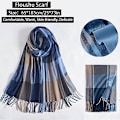 Miniatyrbillede 3 af 5: Tartan Sjal, Kvinders Sjal, Vinter Tartan Kvinders Sjal, Wrap Sjal Stole Sjal, Varmt Kashmir