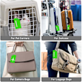 Miniatyrbilde 2 av 5: 2 stk. bagasjelapper, koffert-ID-lappsett, håndveskelapp-etiketter, reisetilbehør for innsjekket bagasje, håndbagasje og vesker - lysegrønn light green