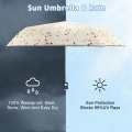 Miniatyrbillede 2 af 4: UV Solparaply Kompakt Foldbar Rejseparaply Automatisk Åbning og Lukning Vindtæt, Vandafvisende & UV Beskyttelse Parasol med Sort Anti-UV Belægning