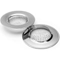 Miniatyrbillede 3 af 5: 2 stk. køkkenvask si til madrester, rustfrit stål afløbsfilter si anti-tilstopning kurv hår prop catcher til køkken badeværelse vask