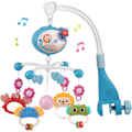 Miniatyrbillede 1 af 5: Krybbelegetøj med musik og projektion - Krybbelegetøj med timerfunktion - Baby hængende legetøj - Gave til nyfødte 0-12 måneder