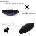 Miniatyrbillede 3 af 4: Automatisk Foldbar Paraply UV-Resistent Rejseparaply En-Knap Åben-Luk Cartoon Dinosaur Print Anti-Tilbagefald Design Bærbar Vand-Vindsikker