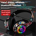 Miniatyrbillede 2 af 2: Trådløst Bluetooth Gaming Headset med LED-belysning, Indbygget Mikrofon, .ios og Android kompatibel