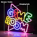 Miniatyrbild 3 av 5: Neon Skyltar för Spelrum, LED Neonljus för Väggdekoration, USB-driven Neonskylt Akrylkonst Väggdekor, för Sovrum Spelrum Festdekor Pojkpresent