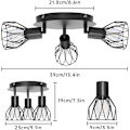 Miniatyrbild 4 av 9: Spotlightarmaturer för tak Justerbar metalltrådsbur Kök Spotlight Taklampor med E14-sockel