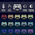 Miniatyrbillede 3 af 5: Gamepad 3D Illusion Lampe, Ammonit Controller Natlys med Fjernbetjening