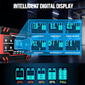 Miniatyrbilde 3 av 5: Batterilader, 8A 12V / 4A 24V Helautomatisk Smart Billader, LCD-skjerm Brukes i Bil, Motorsykkel, etc. Batterilader
