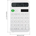 Miniatyrbillede 2 af 5: Bordregner, 12-cifret stort LCD-display Standardfunktion Bordregner Sød bærbar regner til hjemmekontor White