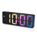 Miniatyrbild 1 av 5: Uppgraderad Digital Väckarklocka, LED-klocka för Sovrum, Elektronisk Bordsklocka, Justerbar Ljusstyrka, Röststyrning, 12/24H Visning för Hemmet