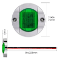 Pikkukuva 2 / 5: 4 kpl LED-venevalo 12V pyöreä merivalaisin LED-peräpeilivalo veneen kannelle (vihreä)