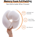 Miniatyrbilde 3 av 4: Reisepute Memory Foam Myk Komfort og Støtte Reise, U-formet Pute for Soving med Oppbevaringspose for Fly, Bil, Kontor, Hjem, etc. (Blå) Peacock Blue