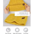 Miniatyrbillede 2 af 4: Strikket hue til mænd, dagligdags hue med opsmøg, strækbar, blød og varm, unisex komfortabel uldhue, gaver til mænd/ham/far, julegave Yellow
